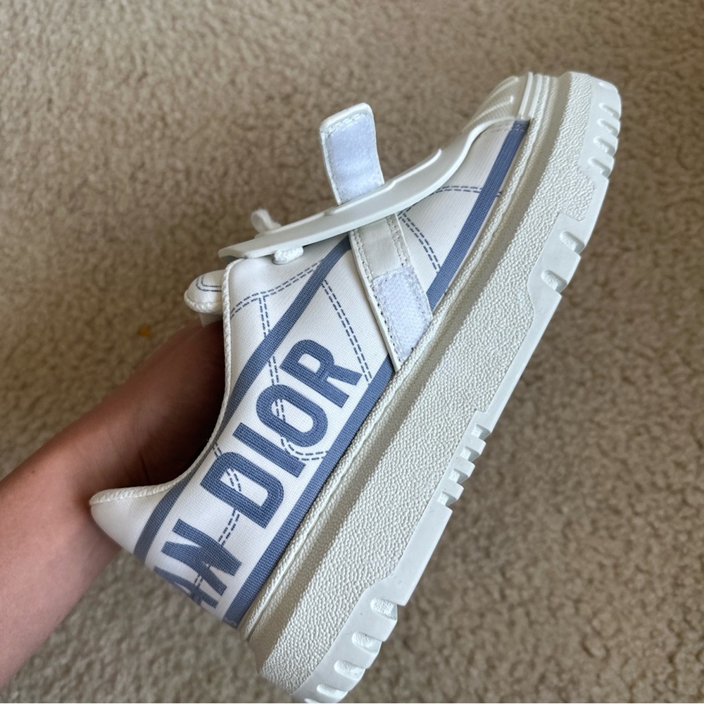 Christian Dior-ID Sneaker White and French Blue Technical Fabric Size 39 Womens - Picture 14 of 16